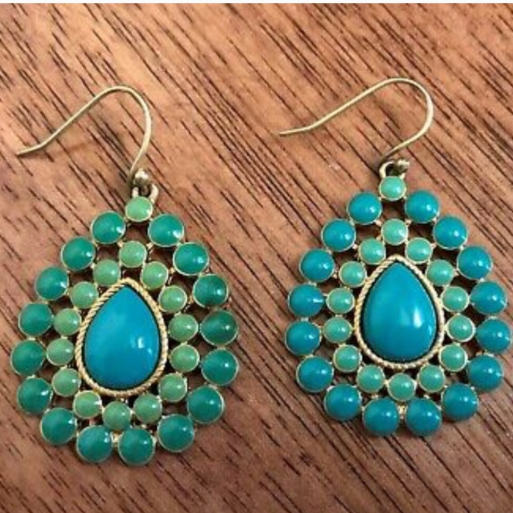Stella & Dot Charlize Turquoise Drop Earrings